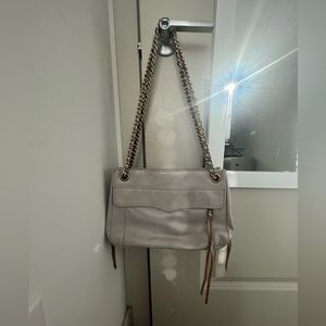 Rebecca Minkoff Leather Gold Chain Strap Tassel Purse
